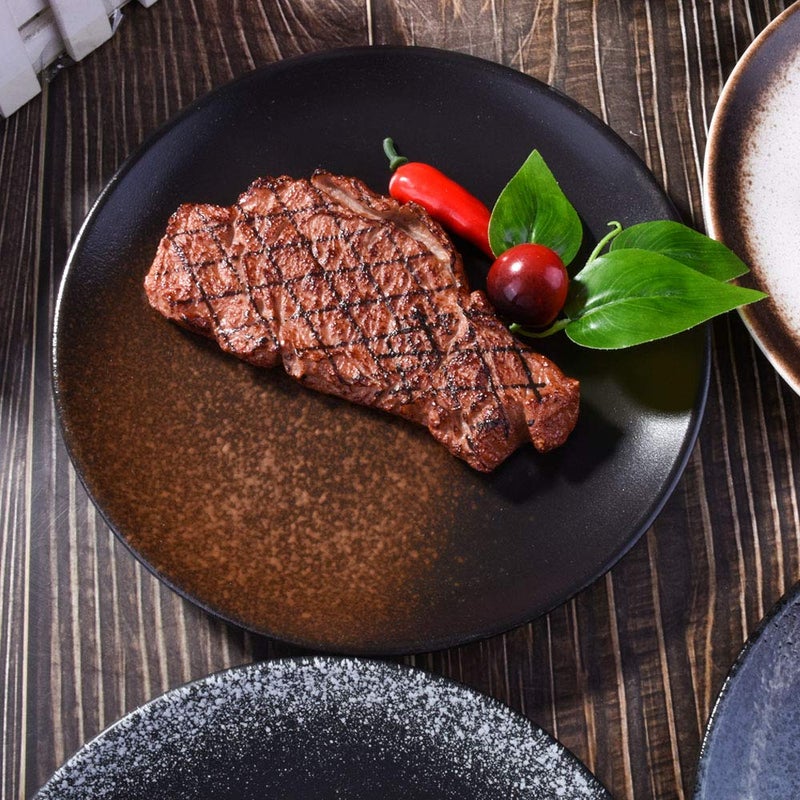 Cerficer 8 Inch Japanese Dinner Plates Set of 4 Ceramic Plates for Cake Salad Noodles Fried Vegetables - Image 5